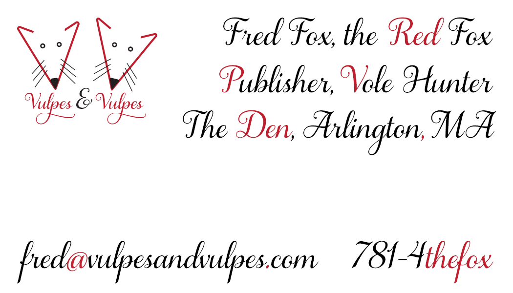 First version of Vulpes & Vulpes business card