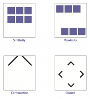 Illustrating four Gestalt Theory concepts